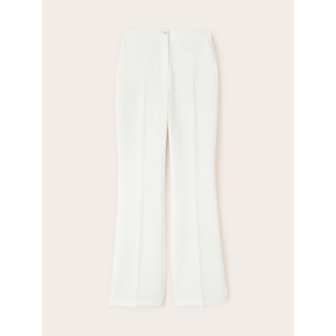 Motivi - Pantaloni palazzo con piega stirata - Bianco
