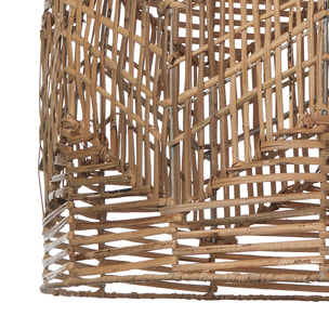 Suspension Tomasucci REETHA MEDIUM, en rotin, noir, 50 × 50 × 58 cm