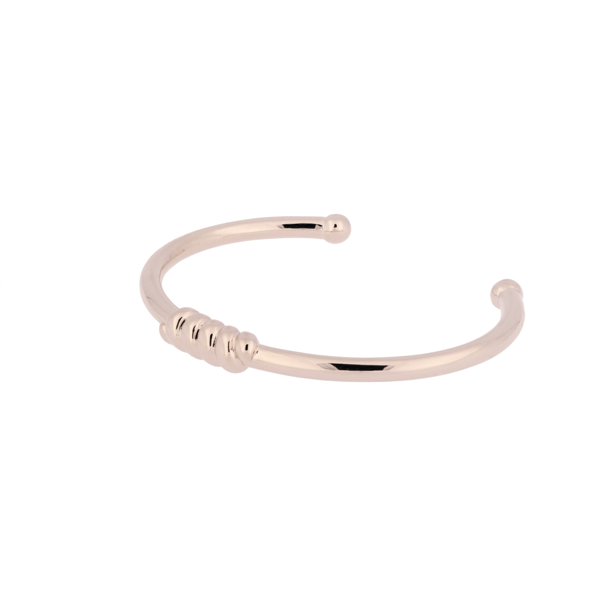 Bracciale Rigido Torsade in Golden Rosé Placcato in Oro Rosa 18kt