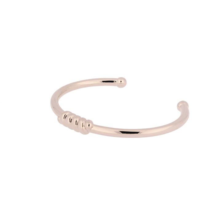 Bracciale Rigido Torsade in Golden Rosé Placcato in Oro Rosa 18kt