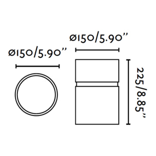 LICHI Lampada da soffitto bianca