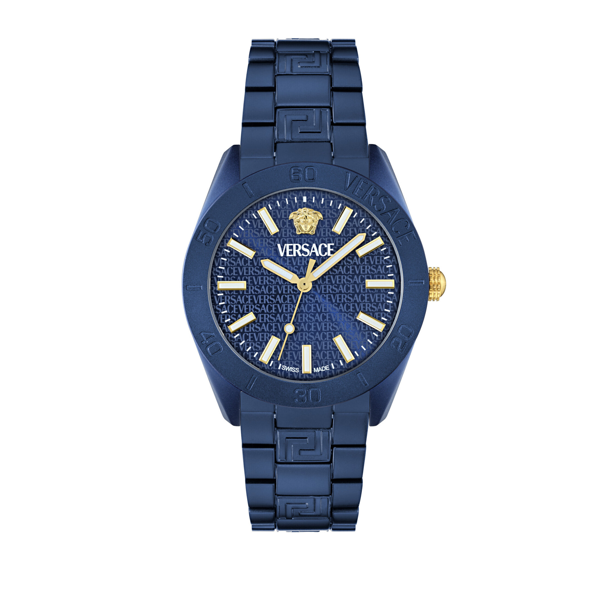 Versace Reloj Analógico De Cuarzo V-Dome Alluminium.timeles