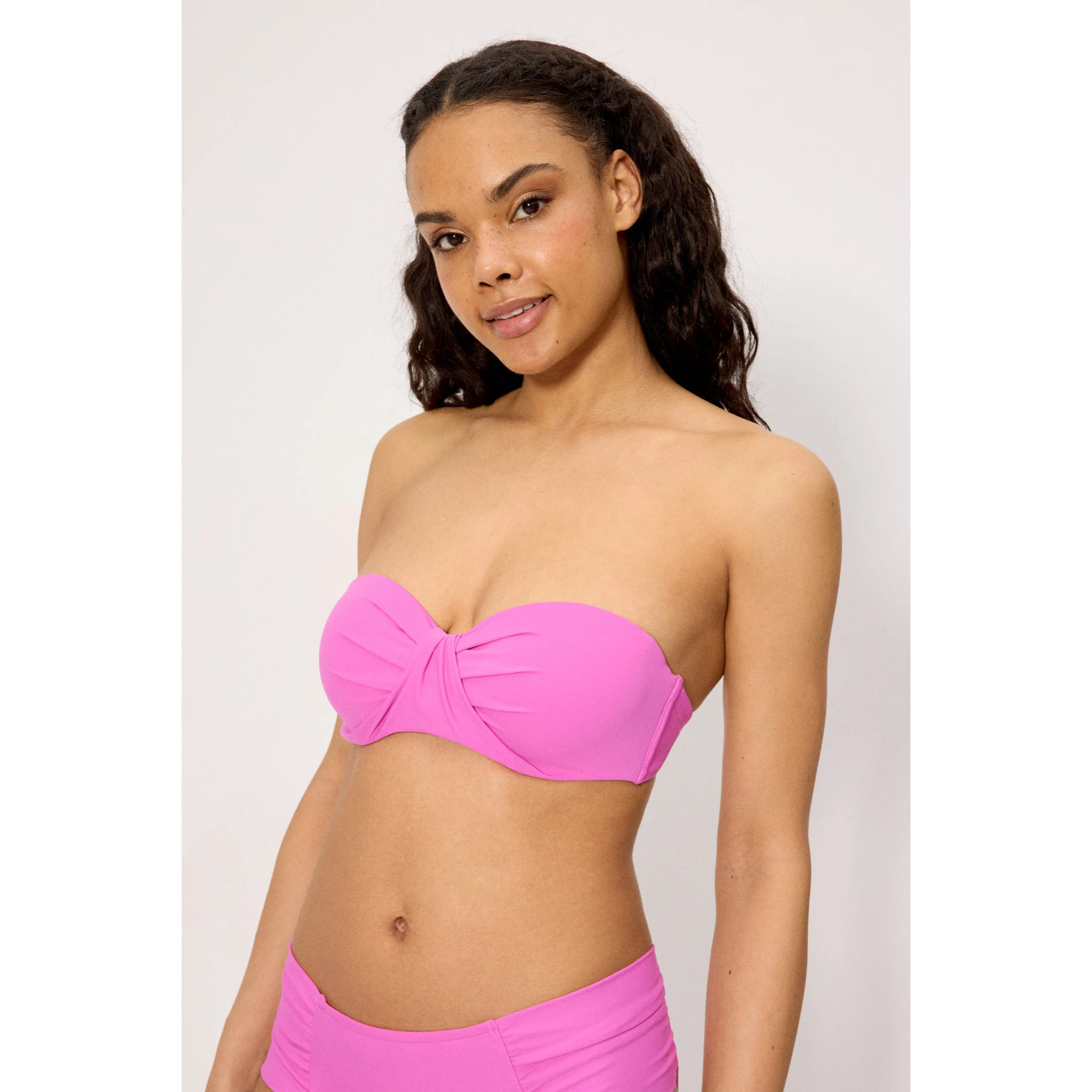 Top bikini bandeau Rosa
