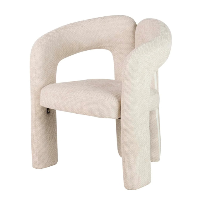 Silla Chenilla Beige Nova 66x61x76 Cm