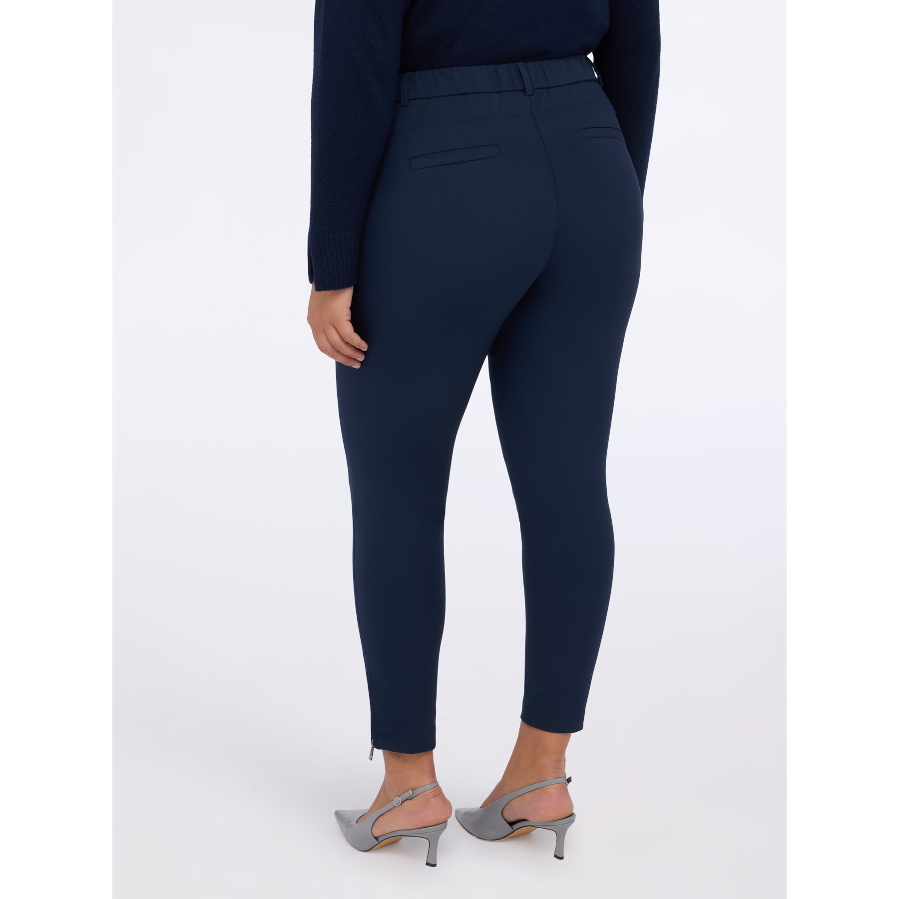 Fiorella Rubino - Pantalones skinny con cremalleras decorativas - Azul