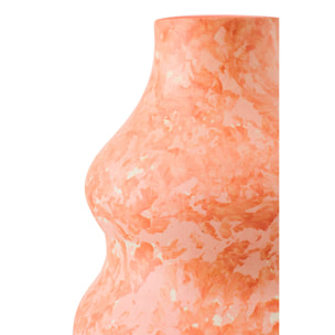 J-Line Vase - céramique - orange/blanc - large
