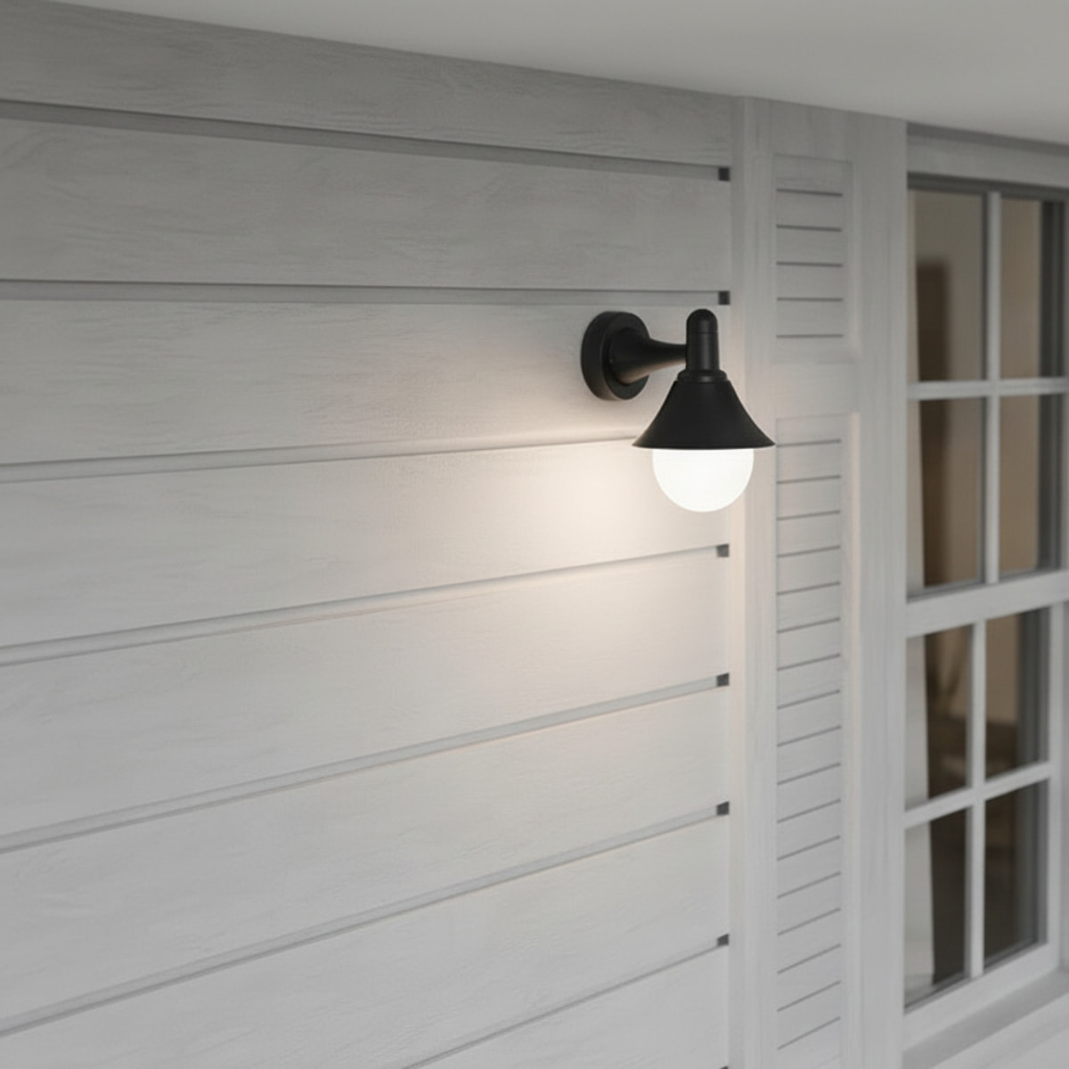 Forlight Alan aplique en negro para bombilla E27