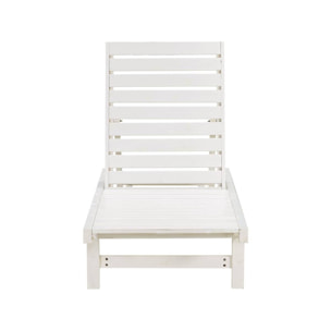 Lot de 2 bains de soleil en bois "Rawai" - Blanc