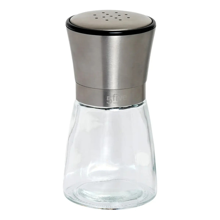 Distributeur sel/poivre Nixo rond 7x13,5cm transparent