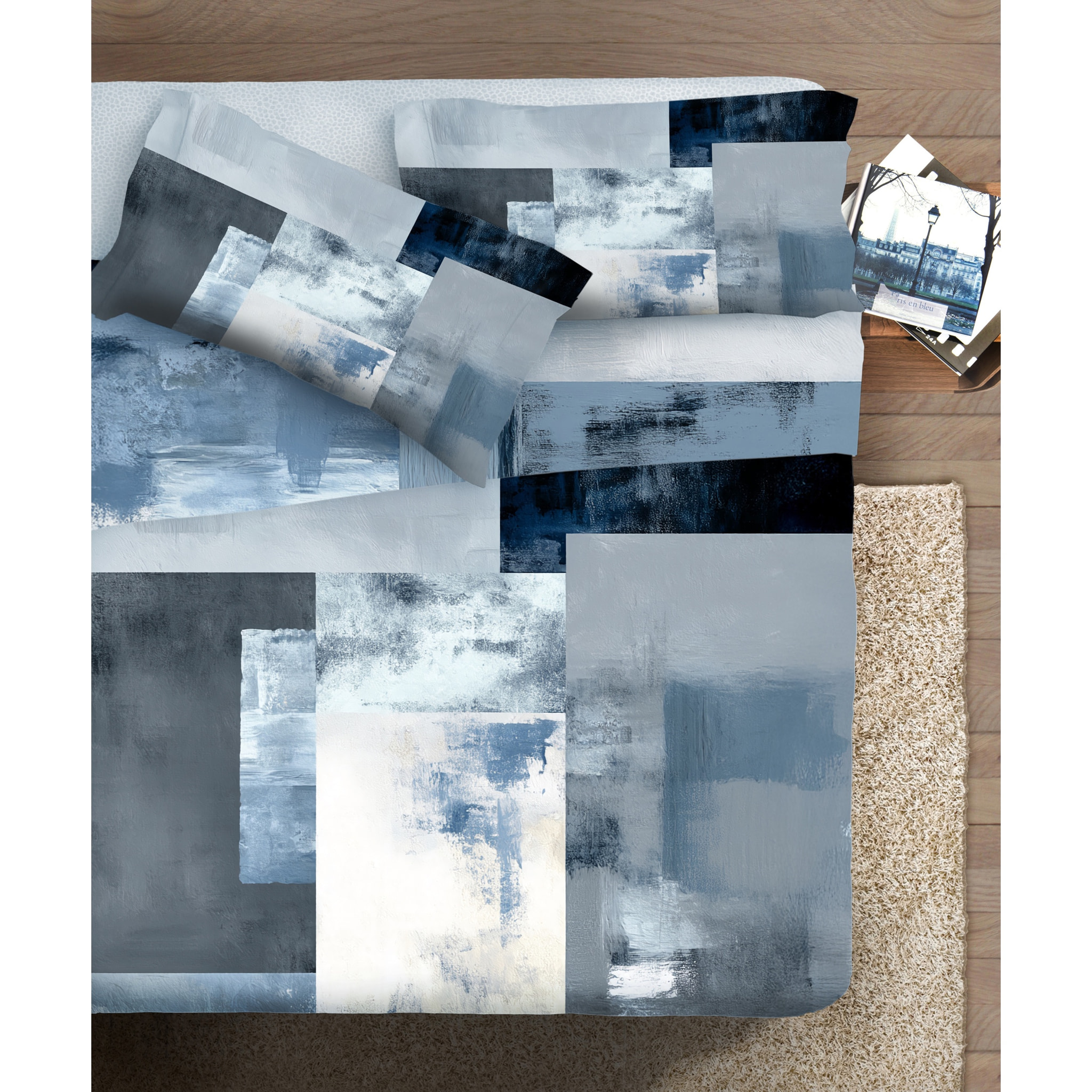 Parure Lenzuola fotografico Piazzato Fine-Art 2 Piazze Disegno Shadow