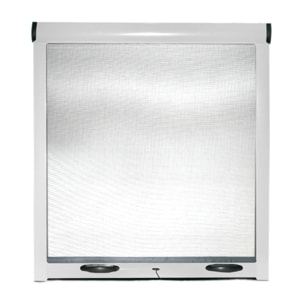 Zanzariera Universale A Rullo Avvolgibile Profilo Riducibile Regolabile Per Finestra Balconi Con Frizione Telaio Alluminio Bianco 80 X 170 Cm