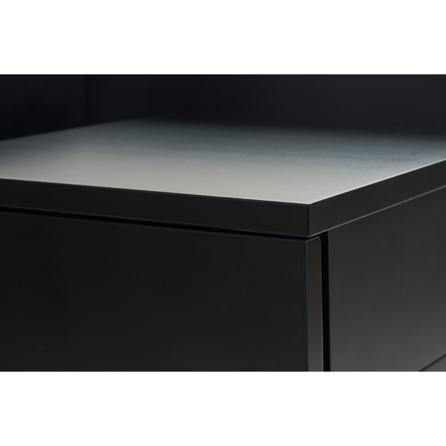 Table de chevet murale noire avec tiroir NASTY