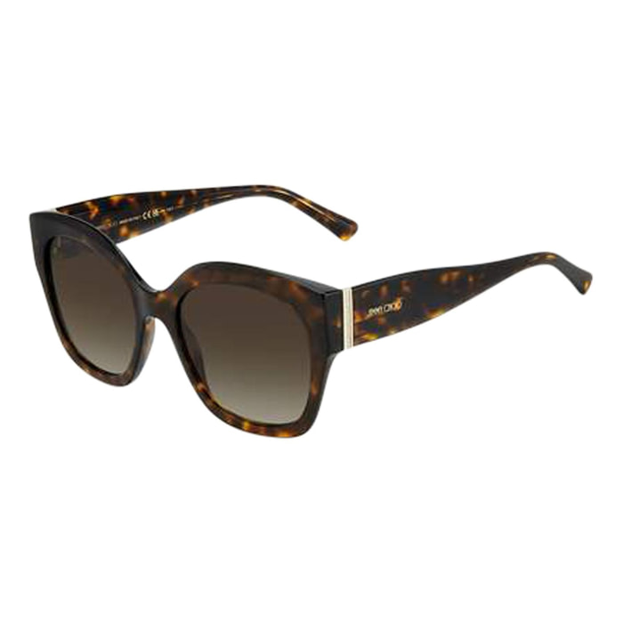 Jimmy Choo - lunettes de soleil - marron - protection solaire : catégorie 3