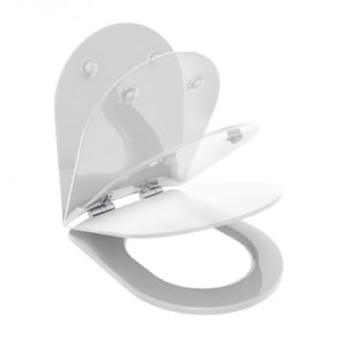 Abattant wood slim Dble descente assistée imprimé graffs - Cuivre