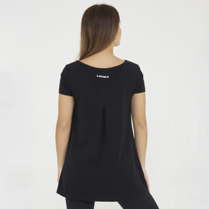 t-shirt ginnastica europa donna nero