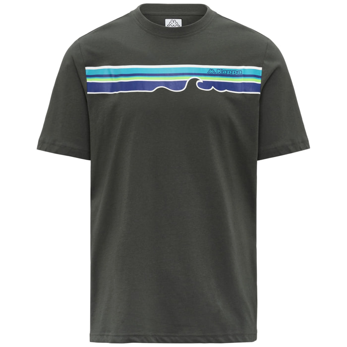 T-Shirts & Top Kappa Uomo Logo Tide 140 Verde