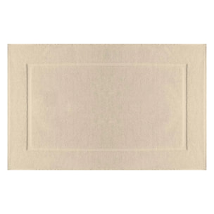 Tapis de bain pur coton 850 g/m² uni beige Vitae stone