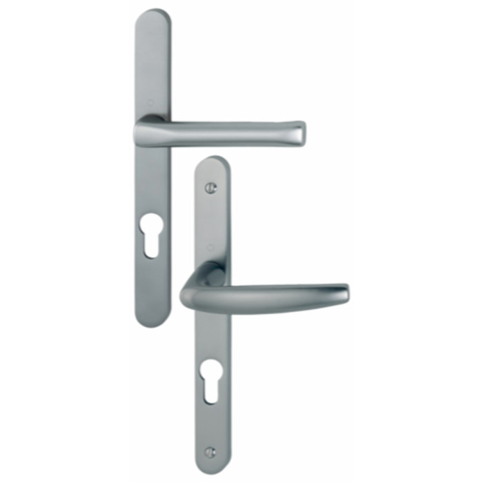 Ensemble de porte plaque étroite Atlanta HOPPE - SRR aspect inox F9 - clé i - 113KH/300LMSGL/1530 - ép.68/77 - 3304481
