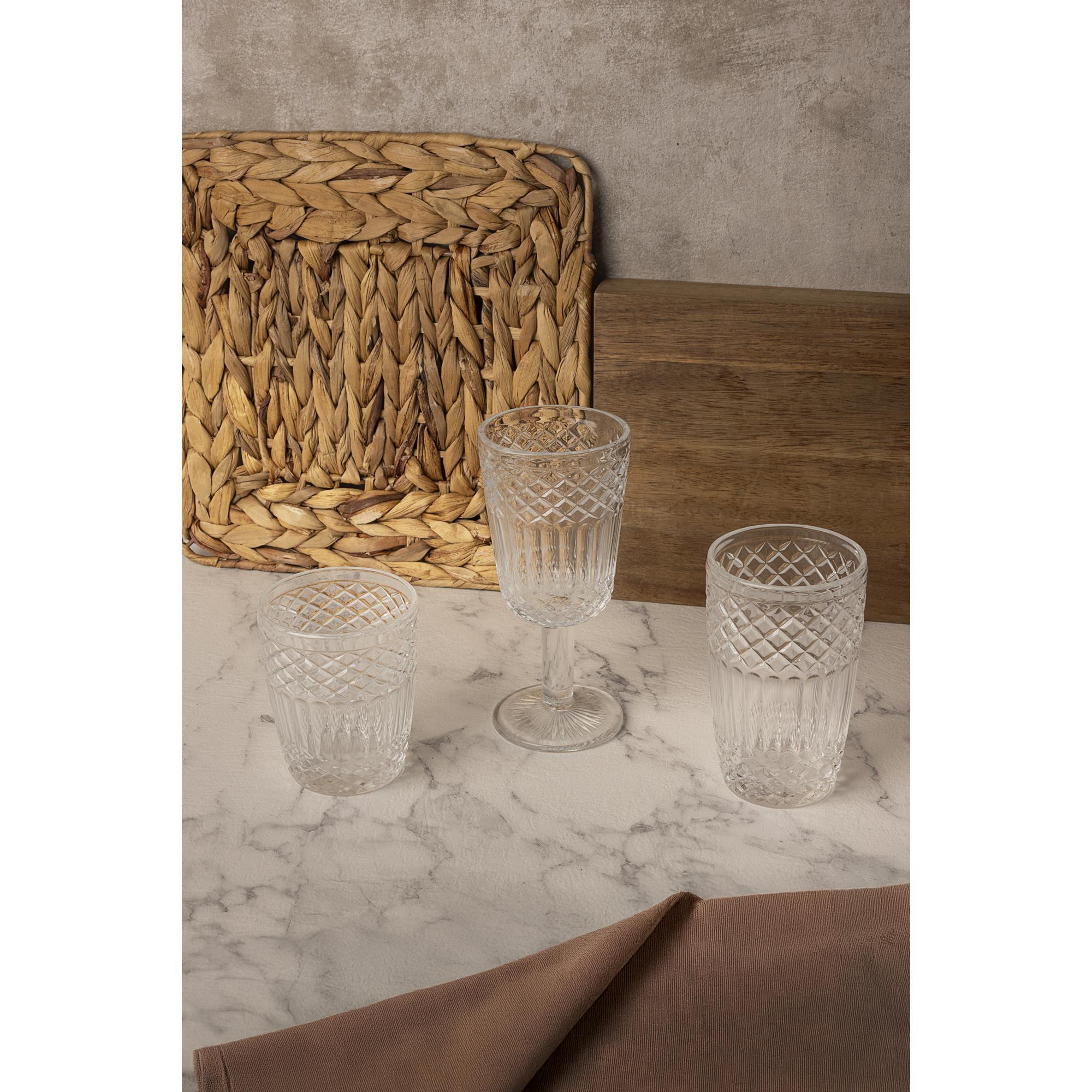 Juego de 4 vasos de cristal de 300cl transparente san ignacio