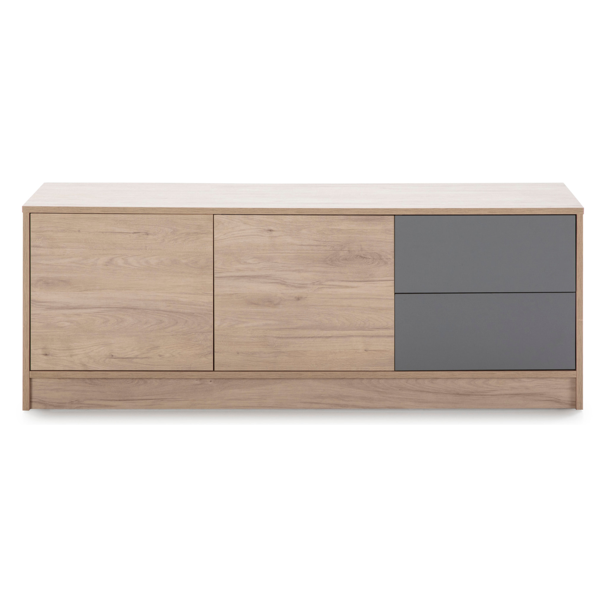 Mueble tv panama 136 cm 2c2p sahara/gris