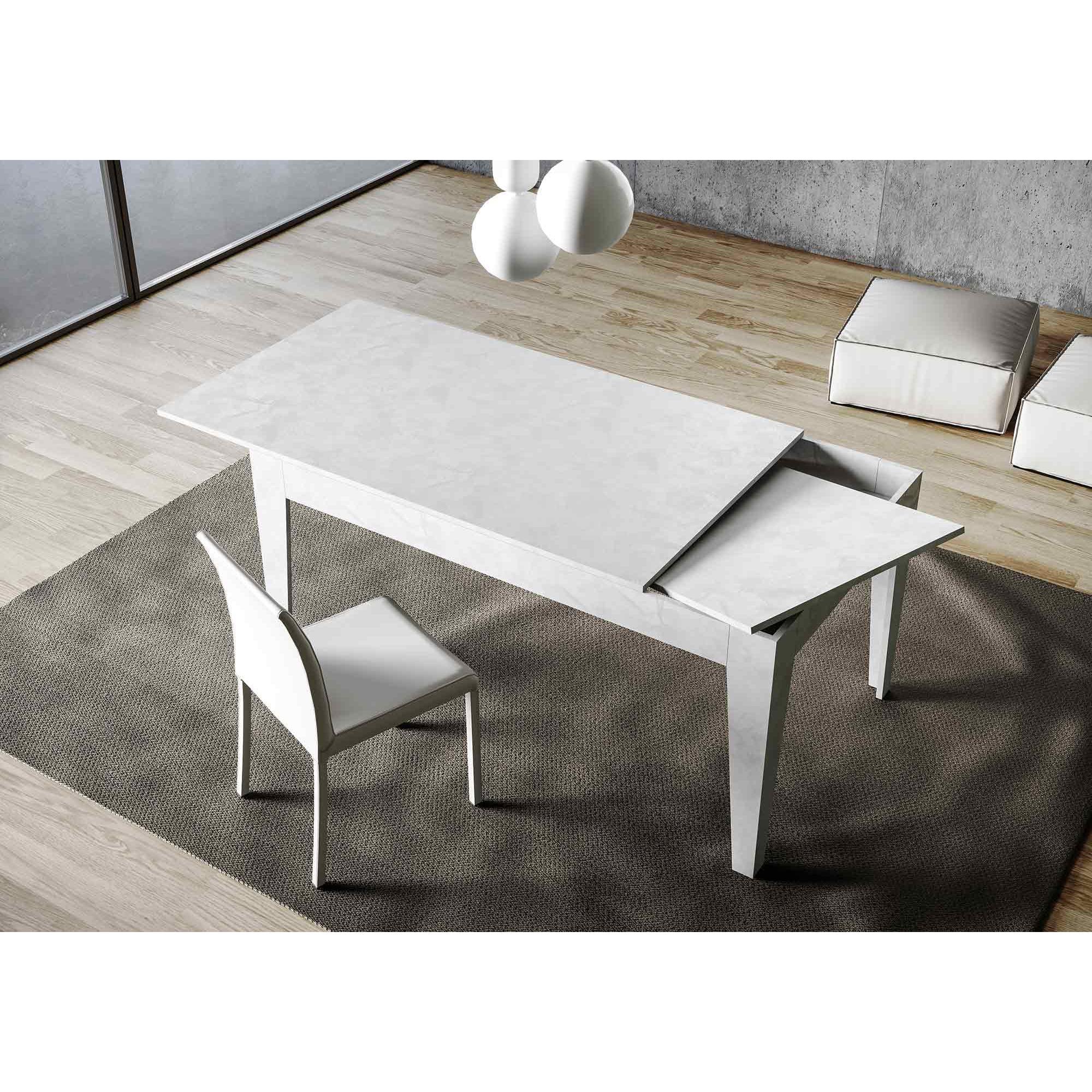 Mesa extensible 90x160/220 cm Cico Blanco Espatulado