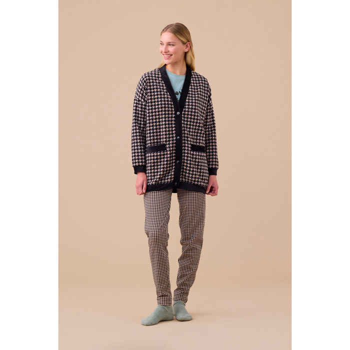 Cardigan donna in micropile articolo pidi. Noidinotte