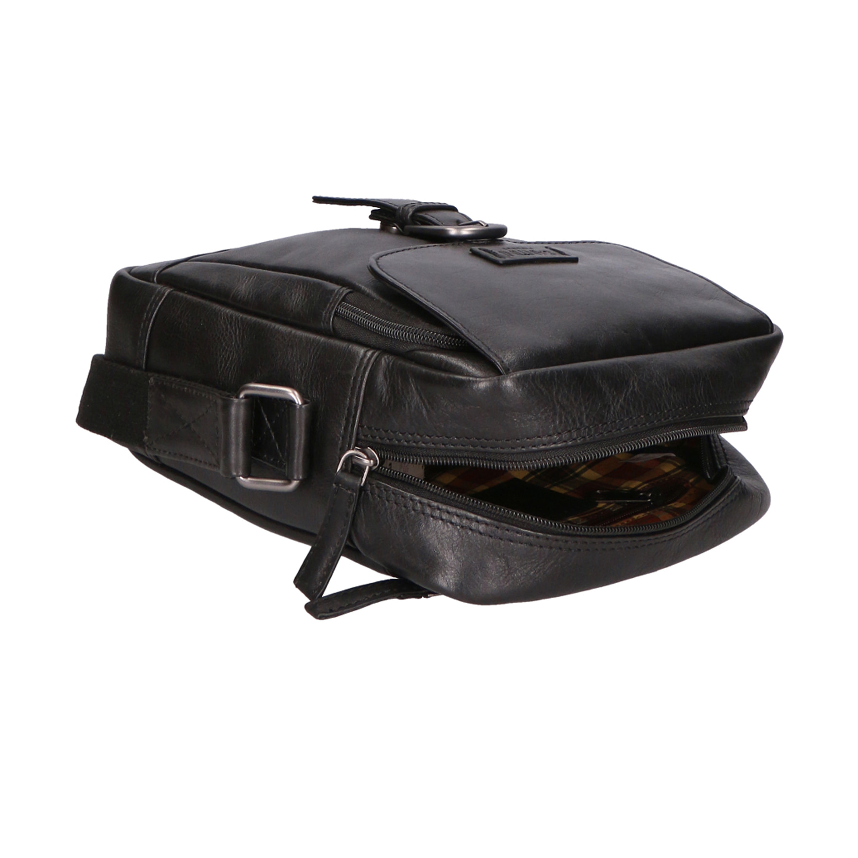 Borsa a tracolla unisex In Vera pelle Made in India 13x21x1,5 cm