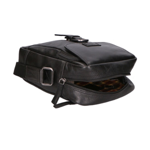 Borsa a tracolla unisex In Vera pelle Made in India 13x21x1,5 cm