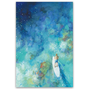 Tableau été Paddle bleu Toile imprimée