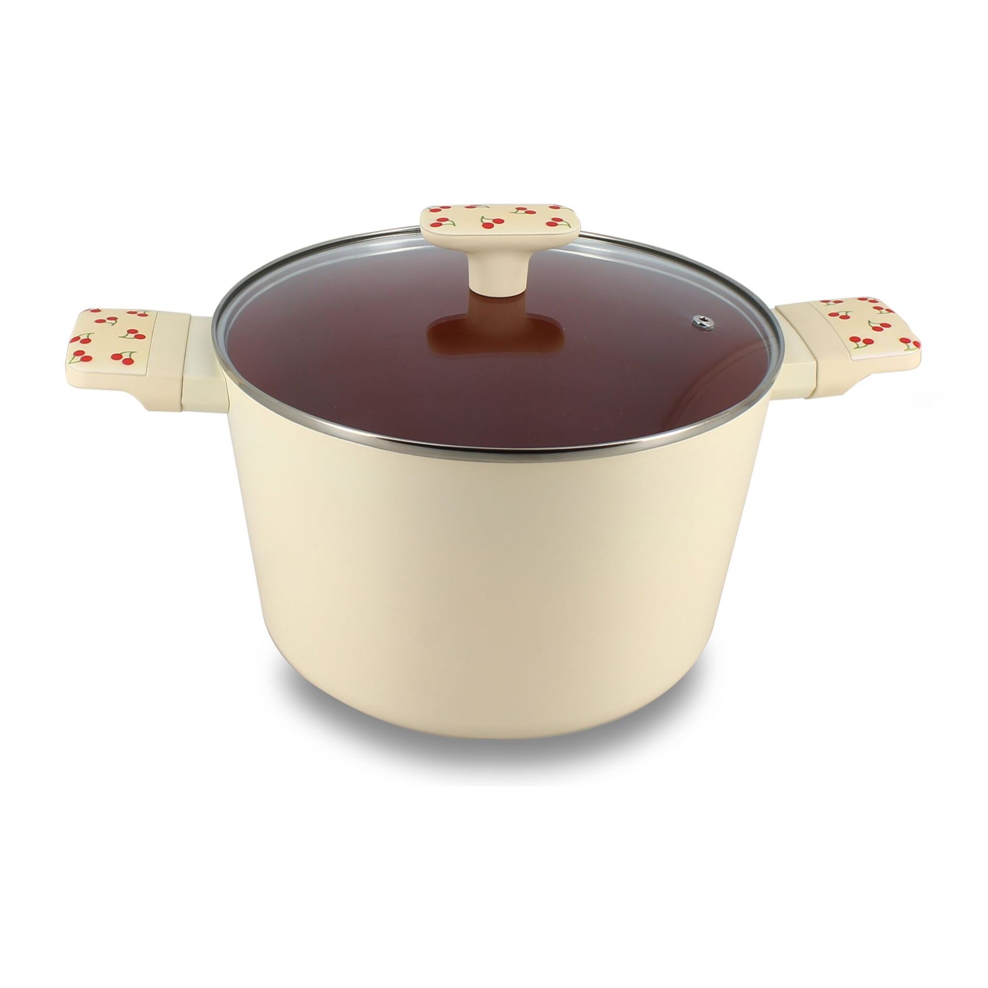 Faitout 24cm en aluminium cerise - tous feux CERISE