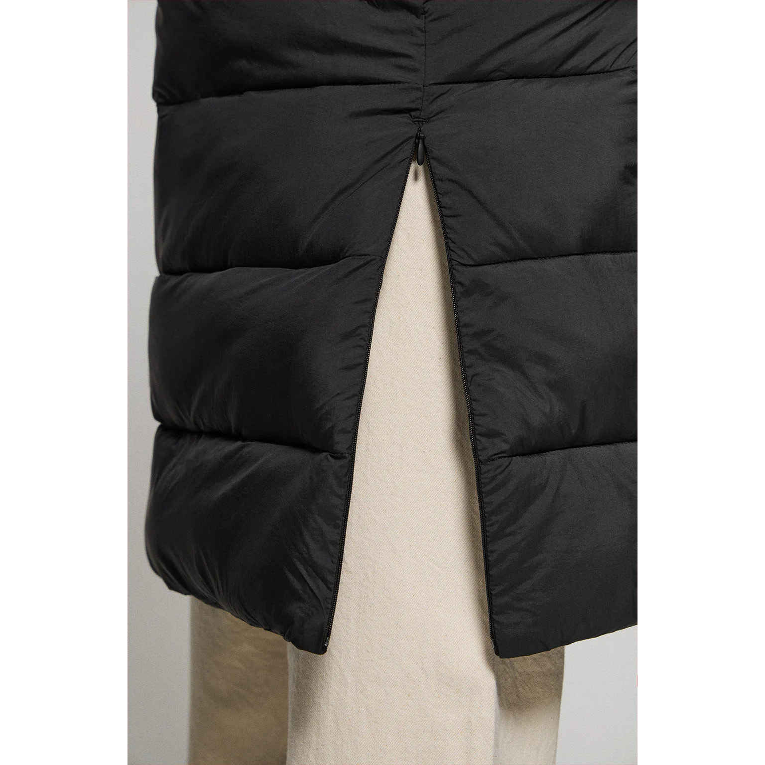 Cappotto nero Siena con cappuccio fisso e dettagli Polo Club