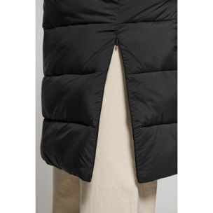 Cappotto nero Siena con cappuccio fisso e dettagli Polo Club