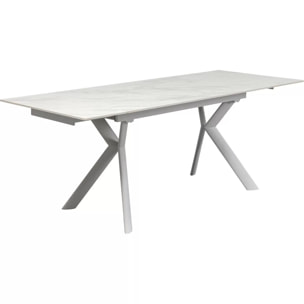 Table à rallonges Xenia 200x80cm blanche Kare Design