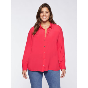 Fiorella Rubino - Camisa de color de viscosa ECOVERO™ - Rojo