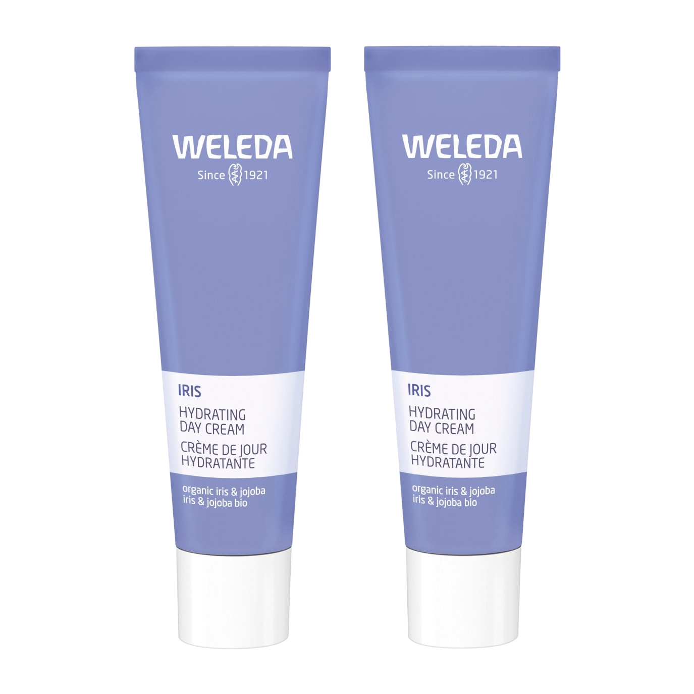 WELEDA - Duo Crème de Jour Hydratante Iris - Régule l'équilibre hydrolipidique - Certifié Natrue**- Tube 30 ml  x 2