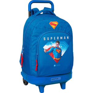 Mochila gde. c/ruedas compact extraible superman