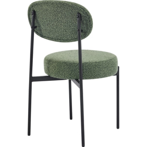 Lot de 2 chaises en tissu bouclé - EVORA
