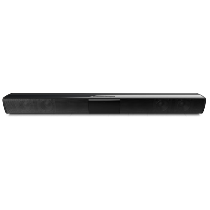 Soundbar 4.0 BS-28B. Bluetooth 4.2, ingresso RCA, ausiliario, Micro SD e radio FM. Con telecomando.