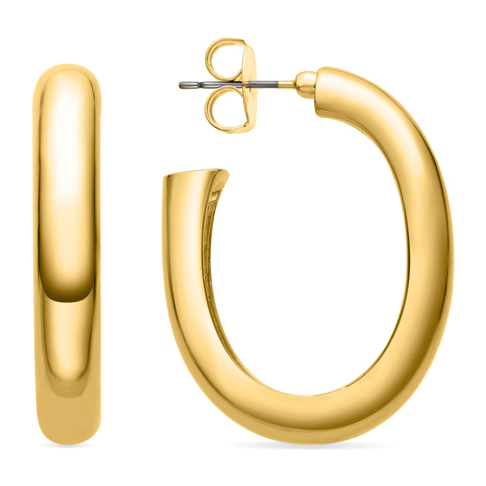 Pendientes acabados en oro amarillo de 18K