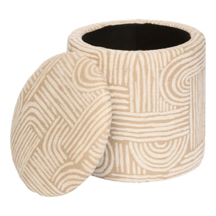 Pouf Coffre Nubo Beige 31x34cm