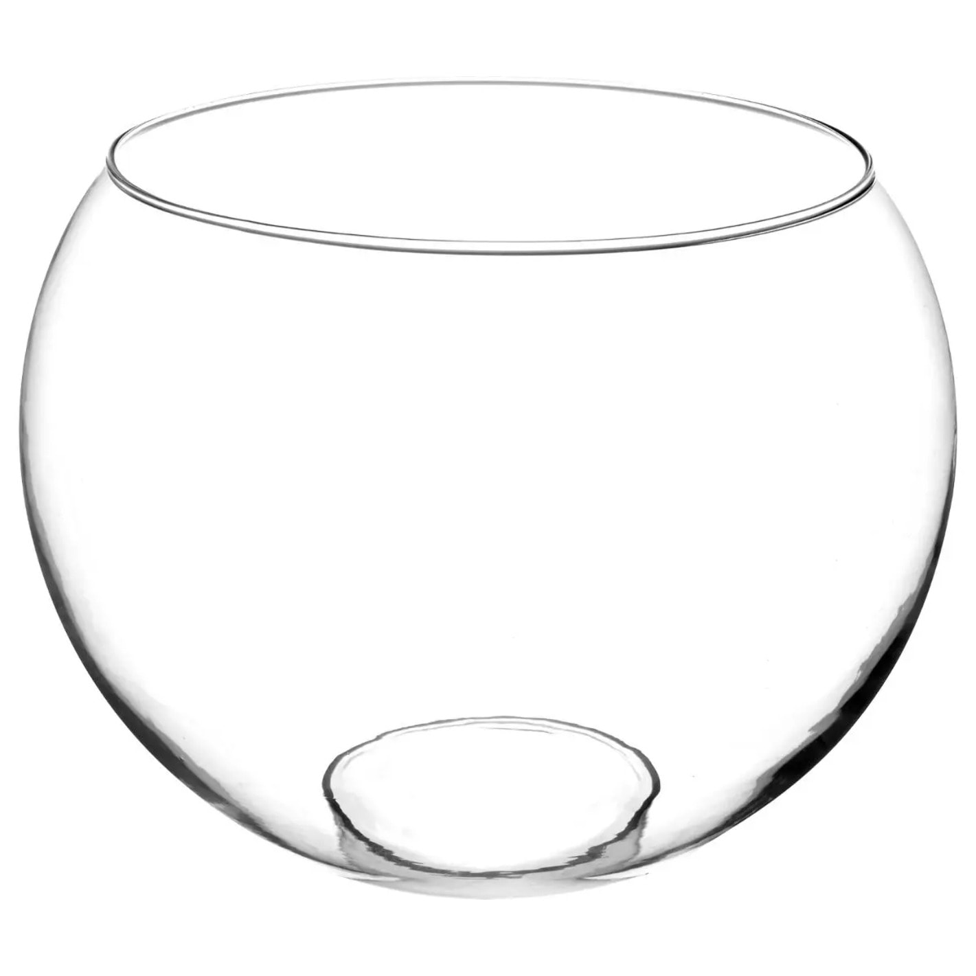 Vase boule verre H23cm
