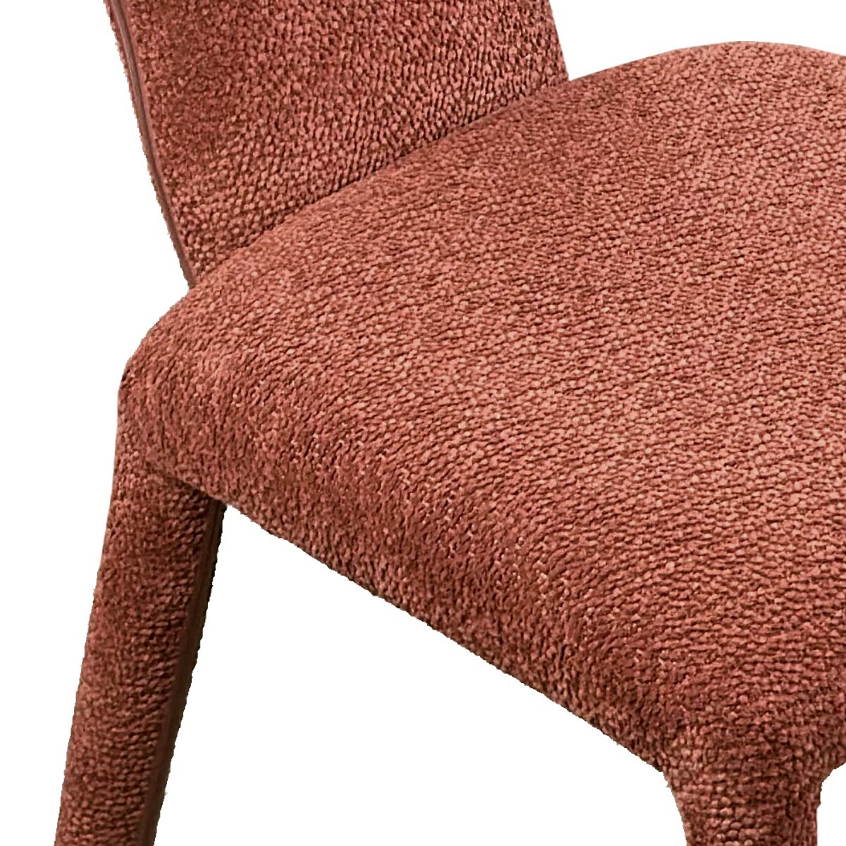 Lot de 2 chaises de salle à manger Tomasucci HERD, en tissu, rouge brique, 60 × 50 × 81 cm