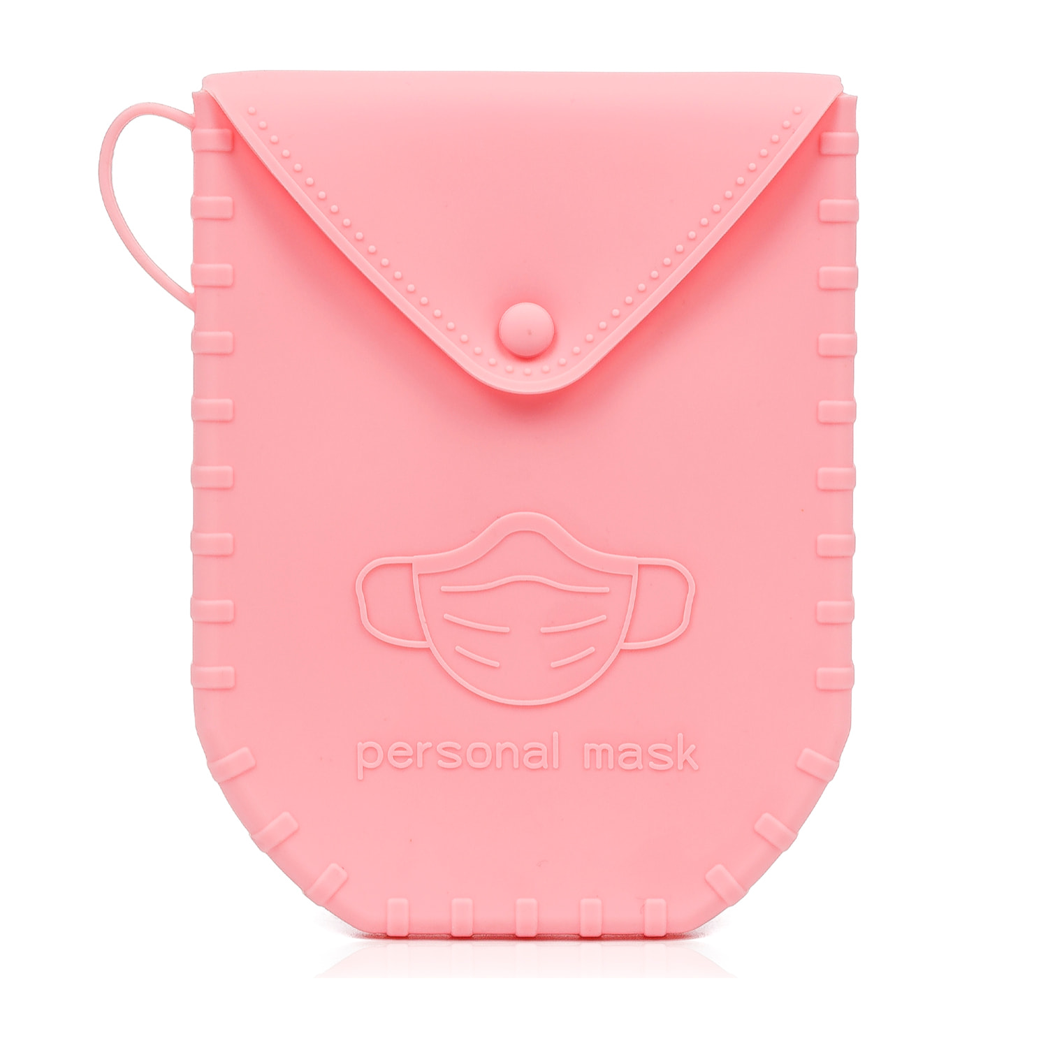 Porta mascarillas higiénico de silicona flexible.