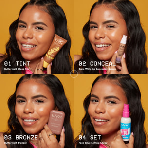 NYX Professional Makeup Buttermelt Glaze Tint, Fond de teint SPF30 jusqu'à 12h de tenue, Praline Butta