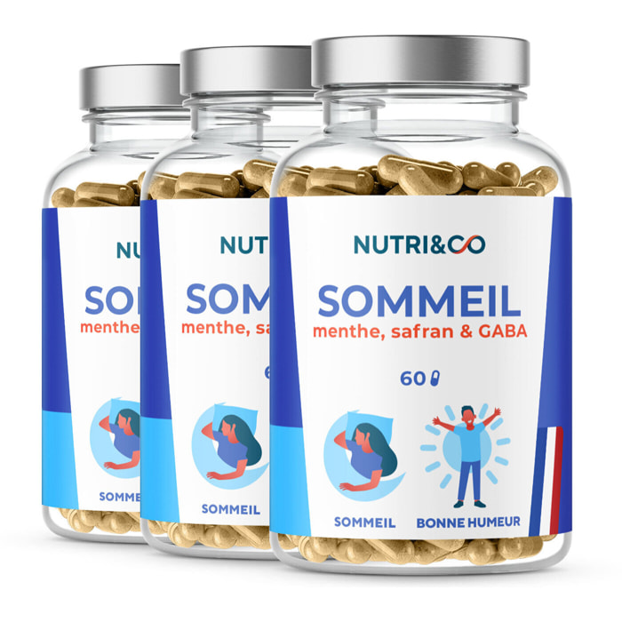 Formule Sommeil - Aide Endormissement & Réduit le Stress - 60 gélules - Lot de 3