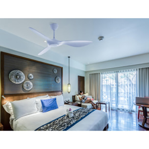 Ventilateur de plafond ø132 cm avec LED et Wifi Réversible Hypersilence