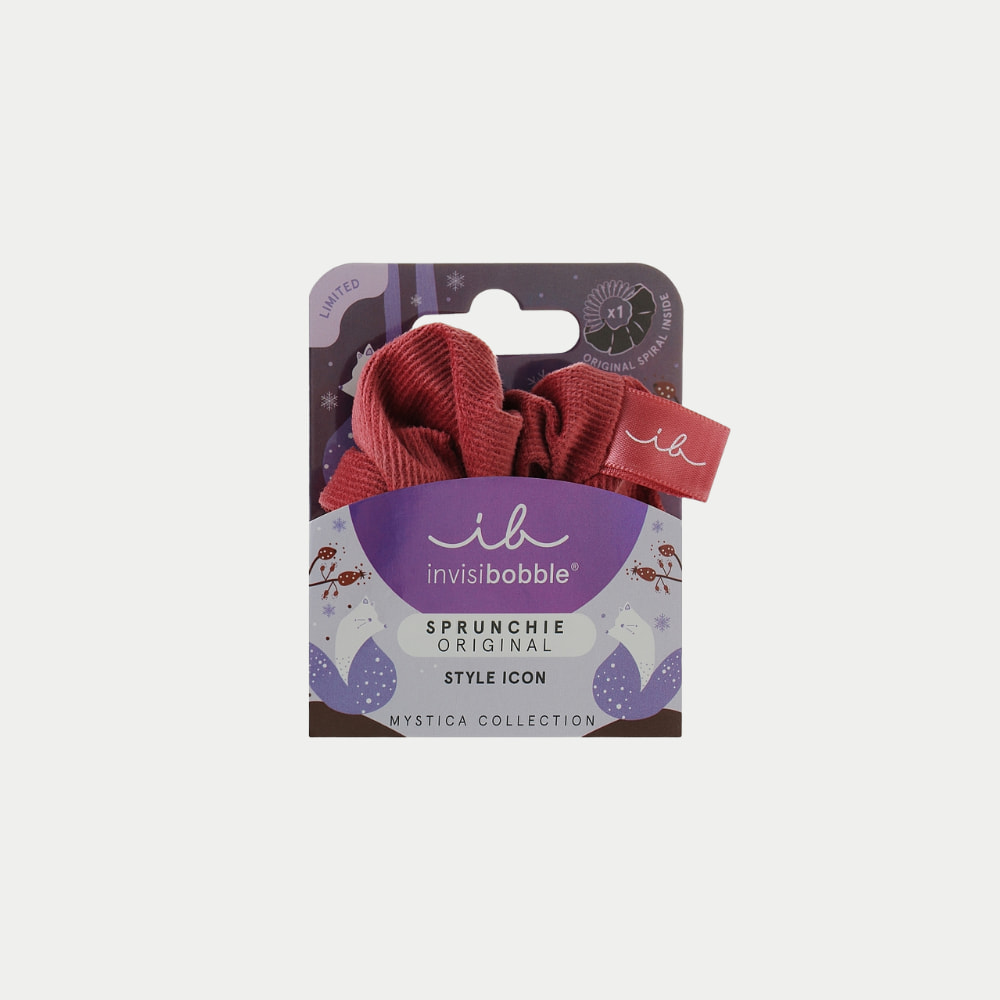 Sprunchie Mystica Make it Rein– Elastico in tessuto Rosso con spirale interna