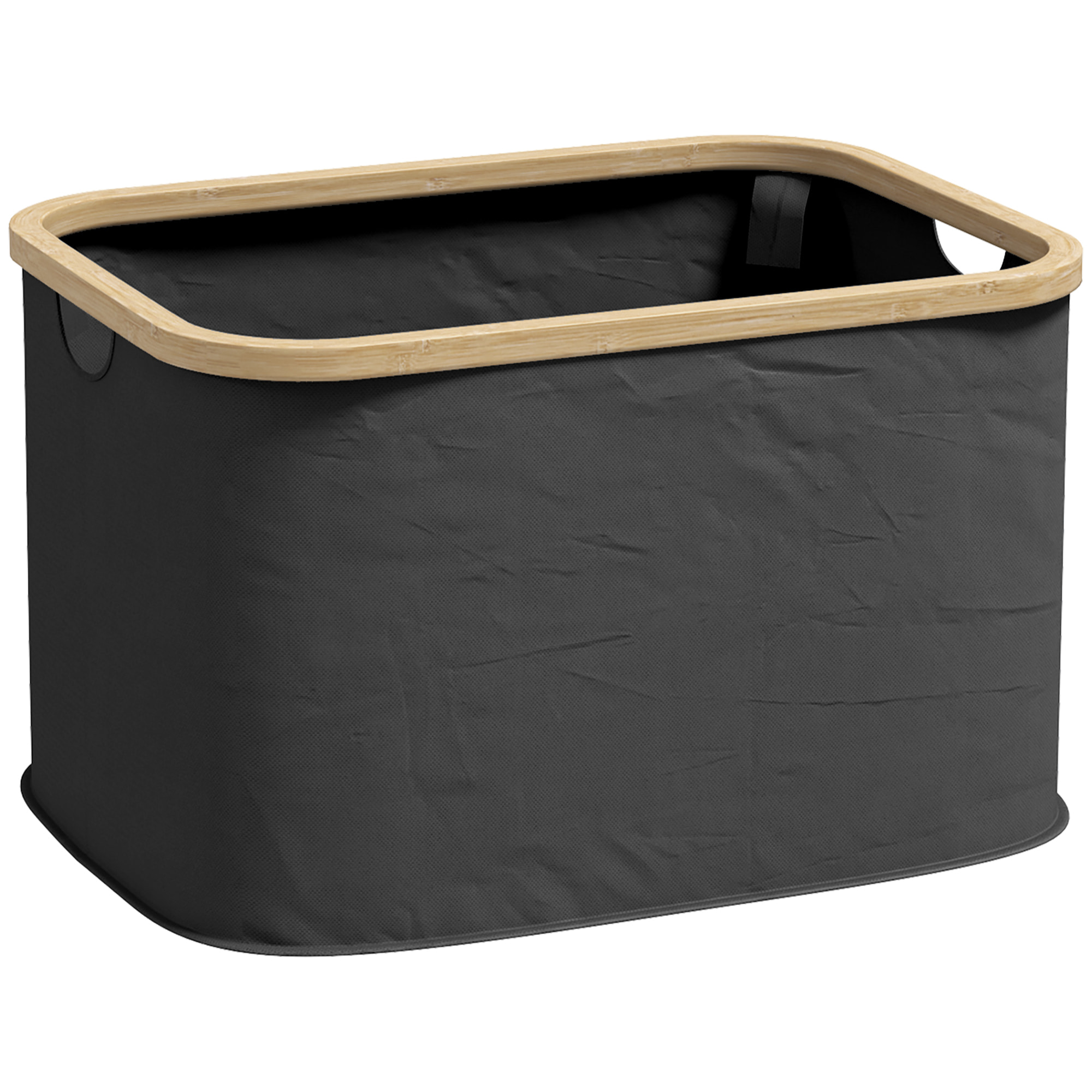 Cesto para Ropa Sucia Plegable Cesto de la Ropa Sucia 36 L con Asas para Baño Dormitorio Lavadero 44,3x33,3x26,5 cm Negro