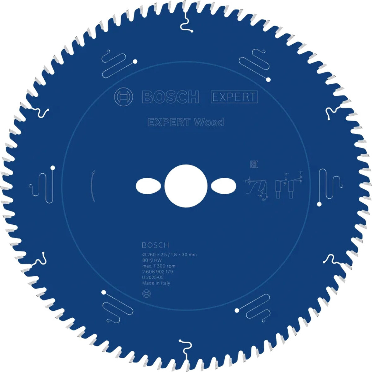 Lame de scie circulaire filaire EXPERT Wood pour scies stationnaires Ø260 mm - BOSCH - 2608902179