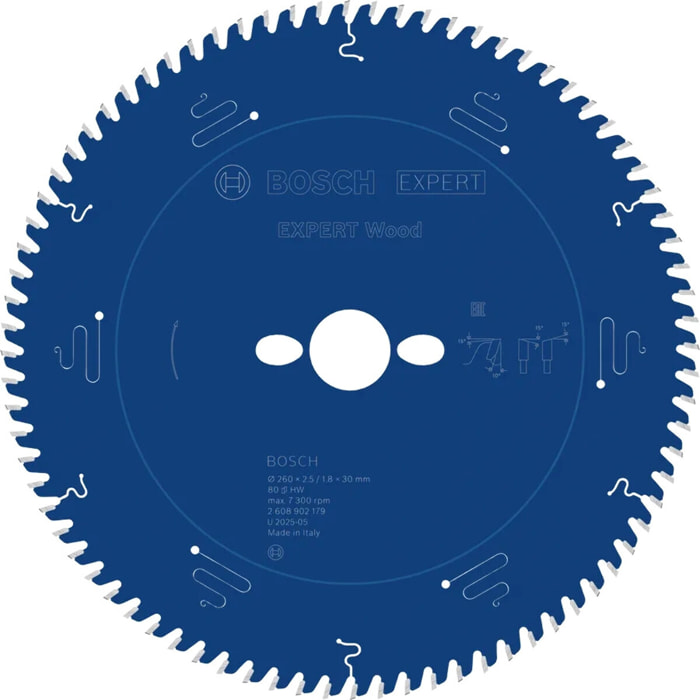 Lame de scie circulaire filaire EXPERT Wood pour scies stationnaires Ø260 mm - BOSCH - 2608902179